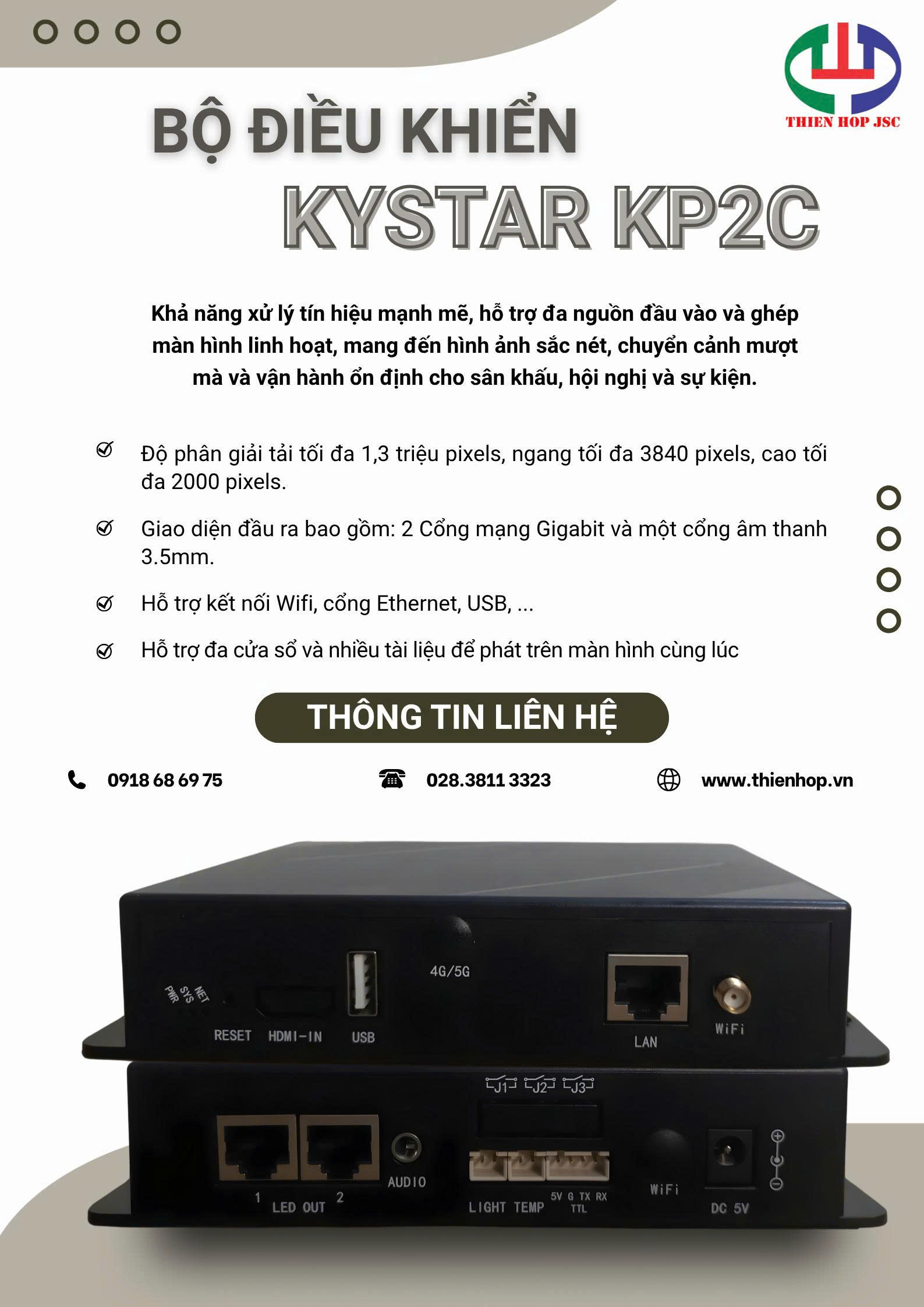 Bộ điều khiển màn hình led Kystar KP2C (dòng pandora box) KP2C