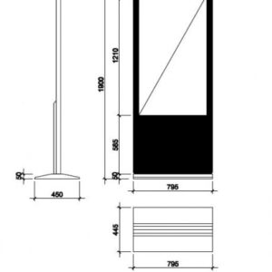 Alternative view of MÀN HÌNH QUẢNG CÁO CHÂN ĐỨNG 55 INCH – 4K